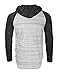 Zimego Long Sleeve Raglan Henley Hoodie Round Bottom Semi Longline T-Shirt (Medium, ZFLS140H HGrey Fulfilled By Amazon)