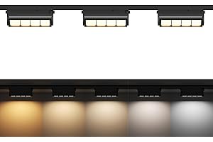 TuyuBEE 5 Color Linear H Track Lighting Heads H Type Track Light Heads Dimmable LED Track Lighting Fixtures Ceiling Spot Light, H Style Track Heads for H Track Lighting Rails, Black CRI90 12W 3 Pack