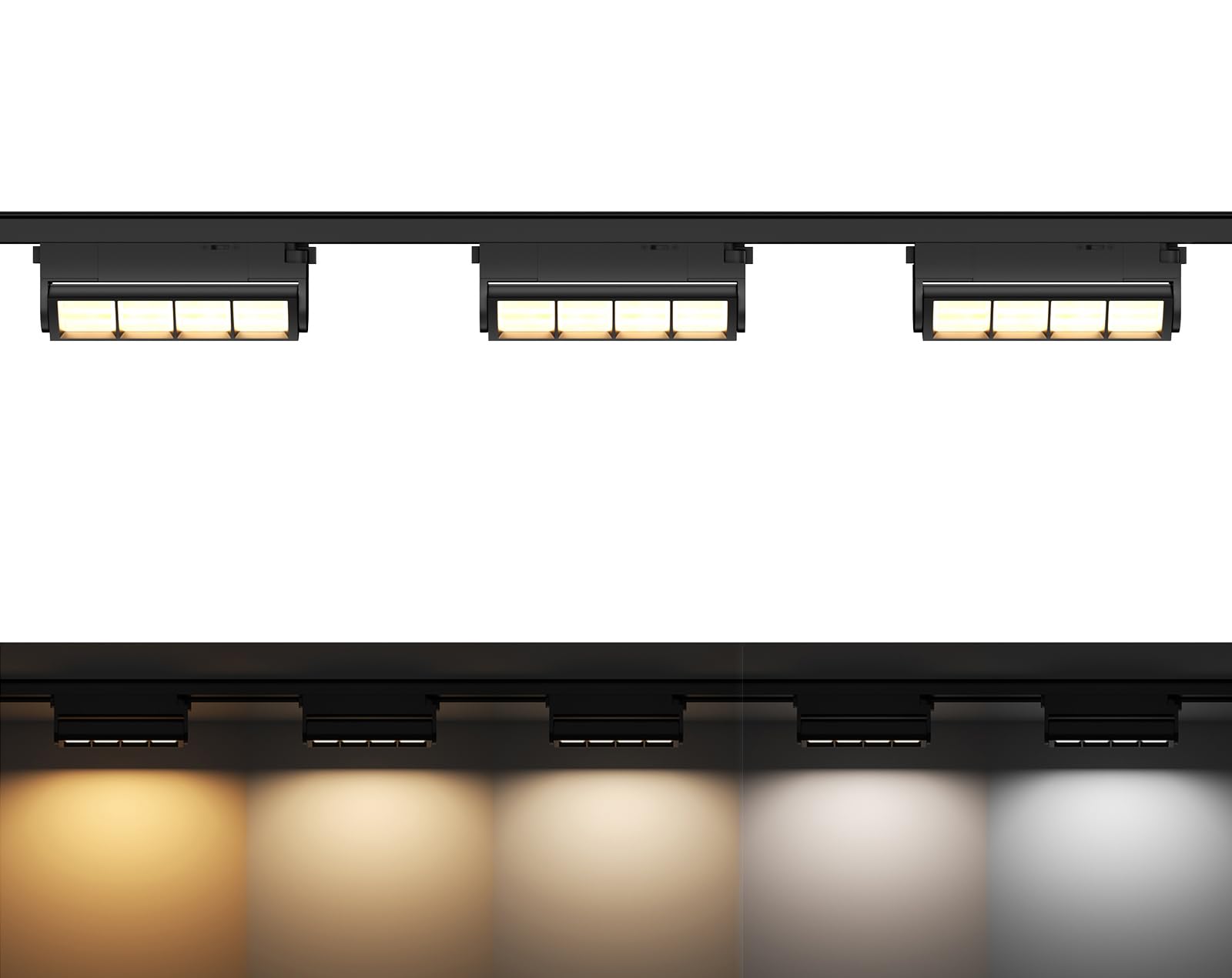 thumbnail image 2 of LUMINTURS LED H-Type Track Light - Adjustable Picture/Projection Lamp For Shops & Homes (7W-30W, Black/White) 2 of 4