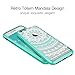 iPhone 6S Case, iPhone 6 Case, SmartLegend [Totem Series] Shock Absorption Full Body Rugged Bumper Clear with Mandala Floral Pattern Protective Case for Apple iPhone 6/6S 4.7 inch - Mint