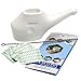 HealthGoodsIn - Traveller's Neti Pot for Nasal Cleansing with 10 Sachets Neti Salt + 1 Cleaning Brush