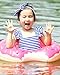 UCLEVER 2 Packs Donut Pool Float Inflatable Swimming Ring 70CM for Children Kids 3-8 Years( Strawberry & Chocolate)