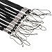 Wisdompro 30 Pack of 17 inch Nylon Neck Lanyard Strap with J-Hook and Tone Split Ring for Office USB Flash Drives, Keys, Keychains, ID Name Tag Badge Holders or other Portable item - Black