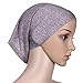 Ksweet Women Hijab Cap 4pcs Tube Bonnet Underscarf Cotton Headwear Versatile Solid Turban Wrap Soft Kerchief Headband