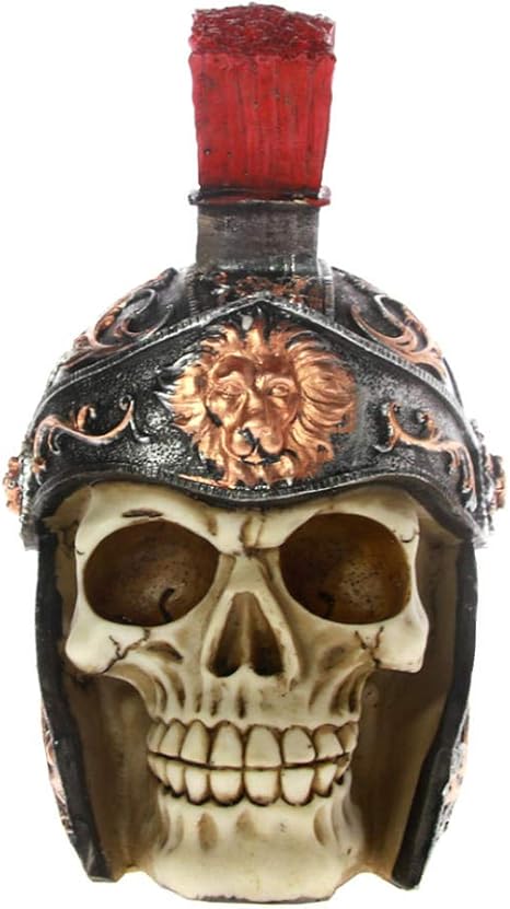 Jhlp Schadel Antike Rom Zenturios Schadel Skulptur Tischdekoration Caesar General Lion Romische Armee Manner Skelett Kopf Figur Sammlerstuck Amazon De Kuche Haushalt