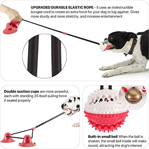 Elastic Rope Double Suction Cup Tug of War Dog Chew Toy Interactive Dog