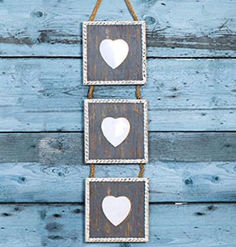 Three-Piece Hanging Heart Photo Frame