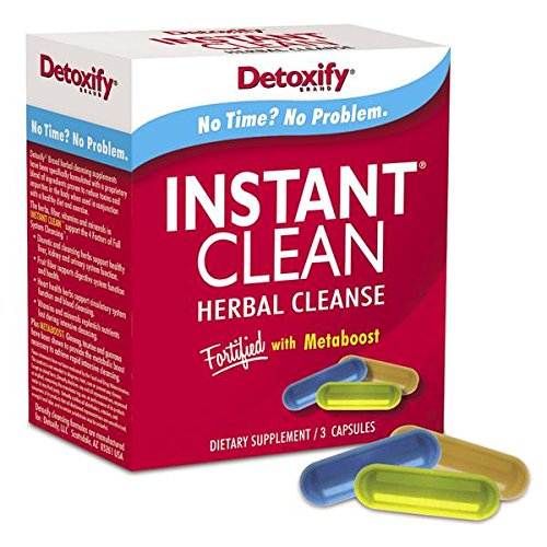 Detoxify Instant Clean Herbal Cleanse 3 Capsules. Best Detox Guarenteed!!! With BB Trade Mark Sticker