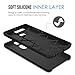 Huawei P9 Case - MoKo Advanced [Anti-Slip] [Scratch-resistant] Armor Series TPU Bumper & Hard PC Back Shock Absorbing Protective Cover for Huawei P9 5.2 Inch Smartphone 2016 Release, BLACK