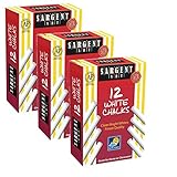 Sargent Art 66-2012 12-Count White Dustless Chalk (3 Pack) (Large, White)
