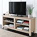 Walker Edison Wren Classic 4 Cubby TV Stand for TVs up to 65 Inches, 58 Inch, Natural