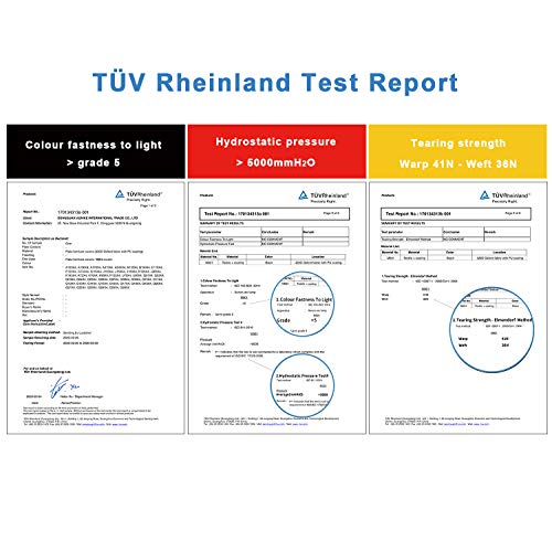 AWNIC Gartenbank-Abdeckung, Liebessitzbezug für Liebessitz, 3-Sitzer, Gartenbank, wasserdicht, reißfest, 420D Oxford, 175 x 85 x 65/90 cm – Bild 5