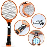 Bug Fly Mosquito Electric Zapper – USB Rechargeable Electronic Insect Swatter with LED Flashlight - Kills Insects and Bugs Indoor and Outdoor – Creatov