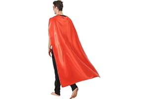 KIDSFERE Adult Superhero Cape and Mask - Halloween Costume Adult Cape Cloak Superhero Theme Day Costume Dress Up Party Capes