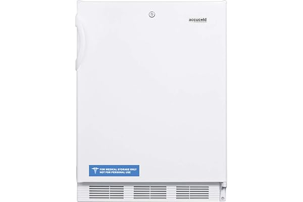 Summit Appliance FF7LWBIADA Accucold 24" Wide Built-In All-Refrigerator, 5.5 cu.ft Capacity, ADA Compliant, Factory Installed Lock, Automatic Defrost, Adjustable Shelves, Adjustable Thermostat