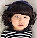 Child Cosplay Wig Curly Hair Lovely Bang Wig for Kids (Black Wig for 1-4 Years Old Kids)