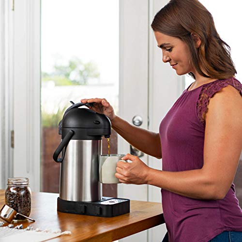 Cresimo 2.2 Liter Airpot Thermal Coffee Carafe with Pump/Lever Action
