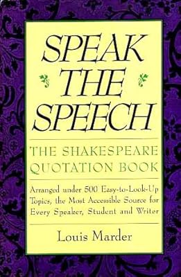 Amazoncom Speak The Speech The Shakespeare Quotation Book - 