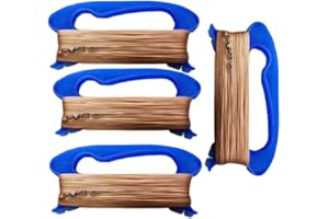 WANGZZNIU 4 Pack Kite String Handle with Line 328 ft Kite String Spool with Connector Outdoor Kite Accessories for Kids and Adults（L, Width: 15CM/5.9 inch）