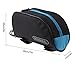 Roswheel 12654 1L Outdoor Mountain Bicycle Cycling Frame Front Top PVC Tube Bag Bike Pouch (Black+Blue)