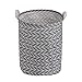 Toy Large Storage Bins, Folding Cylindric Waterproof of Coating Canvas Fabric Kids Laundry Basket/ Nursery Hamper - Toy Storage/Toy Box/ Toy Organizer