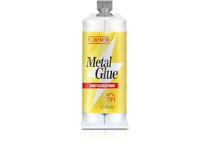 Flinemon Metal Glue, Heavy Duty Waterproof Epoxy Adhesive, Glue for Bonding Repair Metals, Aluminum, Steel, Wood, Plastic - Industrial Strength, Fast Curing Liquid Weld 1.76 oz