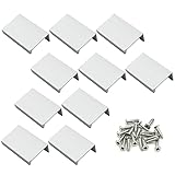 LC LICTOP 10Pcs 50mm/1.96" Silver Tone Aluminum