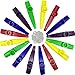 Fartime 16Pcs Plastic Kazoos With 20Pcs Kazoo Flute Diaphragms,Musical Instruments,Good Gift for Kids,A Good Companion for Ukulele, Violin, Guitar,Piano Keyboard.