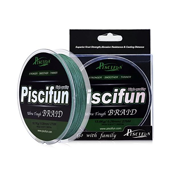 Piscifun-Braided-Fishing-Line-Green-150yards-300yards-547yards-10lb-150-lb-Test-PE-Fishing-Line