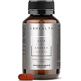JSHealth Vitamins Hair & Energy for Men – Hair Growth Supplement with Zinc & Iodine, Supports Hair Health & Energy, 60 Capsules