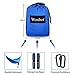 Hammock,Wonbor Camping Double Hammock Lightweight Portable Parachute Nylon Hammock With Tree Ropes And Carabiners For Outdoor Backpack Travel Beach Yard Hanging Bed Sleeping Swing - Blue