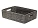 KOUBOO Rattan Shelf Basket with Liner, Black Wash
