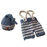 Jastore Baby Boy Photography Prop Costume Cute Stripe Newborn Cap Pants