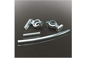 Redcat Racing 180090S Aluminum High Steering Knuckles (L/R) with Curved Aluminum Steering Link & Aluminum Servo Link, Silver