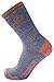 CloudLine Merino Wool Crew Hiking & Trekking Socks - Medium Cushion - Large Autumn Orange - Made in the USA