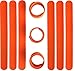 TheAwristocrat 9 Orange Silicone Slap Bracelets - Soft & Safe for Kids Boys & Girls Party Favors - Durable