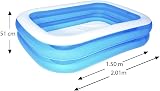 Bestway Rectangular Inflatable Family Pool 201x150x51 cm Blue 54005- view 2