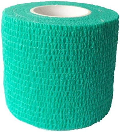 Bandage Wrap Self Adhesive, RuiyiF Non-Woven Tape Elastic Self Stick Sports Medical Use 2.5cm450cm - Green