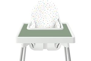 Kalovin High Chair Placemat for IKEA Antilop Baby High Chair, Silicone Placemats, High Chair Tray Finger Foods Placemat for Babies, Toddlers (Sage)