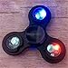 STRESS SPINNER LED Tri Fidget Finger Gyro Stress Reducer EDC ADHD Focus Toys High Speed for Killing Time(Black)