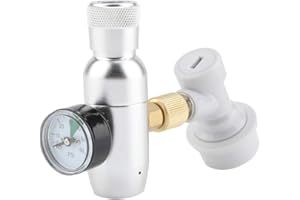 Aqur2020 16g Regulator Charger Kit, Premium Anodised Aluminum CO2 Charger with Gas Disconnect Device, Easy to Operate MFL Thr