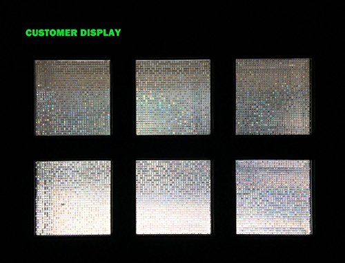 Niviy Premium No-Glue 3D Static Decorative Privacy Window Films Privacy Window Film Vinyl Window Clings17.7-Inch by 78.7-Inch 1 Roll