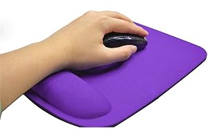 Non-Slip Rubber Base Foam Rest Wrist Support Mouse Mat Gel Rest Notebook Computer Square, PurpleDeft and Fashion