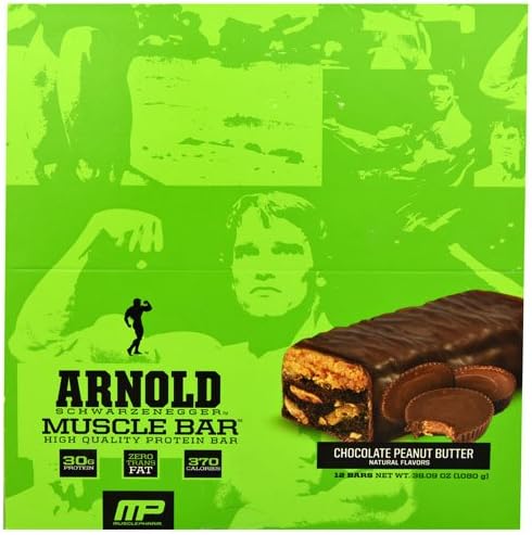 Arnold Schwarzenegger Series Muscle Bar Chocolate Peanut Butter -- 12 Bars