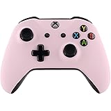 eXtremeRate Cherry Blossoms Pink Faceplate Cover, Front Housing Shell Case, Comfortable Soft Grip Replacement Kit for Xbox On