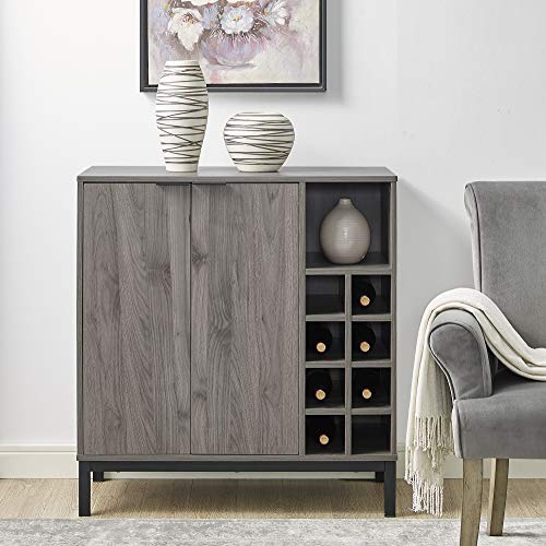 Eden Bridge Designs Barschrank, Holz, Schiefergrau, 87 x 87 x 92 cm – Bild 7