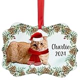 Red Scottish Fold Cat Christmas Ornament 2024