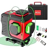 WETOLS 12 Lines Laser Level, 3x360° 3D Green Cross