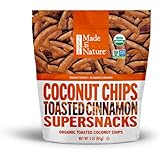 Made in Nature Toasted Coconut Chips, Toasted Cinnamon, A Snappy Coconut Chip Made With Real Vietnamese Cinnamon, Vanilla, Real Maple Syrup, and Sea Salt, 3 Ounce (Pack of 6)