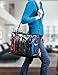 Knitting Organizer By Besti: Portable Knitting Yarn Storage Bag With Multiple Pockets, Individual Compartments, Carrying Shoulder Strap - Clear Plastic Tote Bag For Needles, Crochets & Threads (Black)